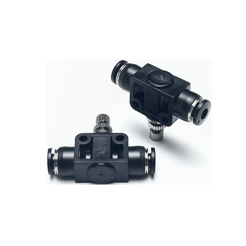 VETLEY Pneumatic SCF Series 4MM Tube OD Air Flow Control Valve,Union Pneumatic Speed Control Flow Controller SCF-4(Pack of 2) - Image 1
